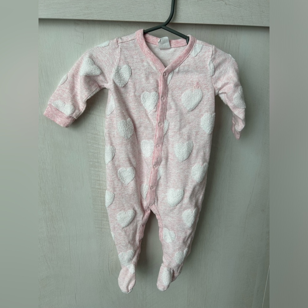 Baby Gap Pink/White Heart One Piece